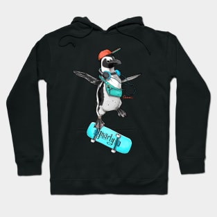 Gnarly Skater Penguin Hoodie